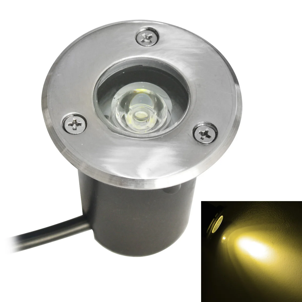 

JIAWEN 1W LED Outdoor Ground Garden Path Floor Underground Yard Lamp (AC85-265V)