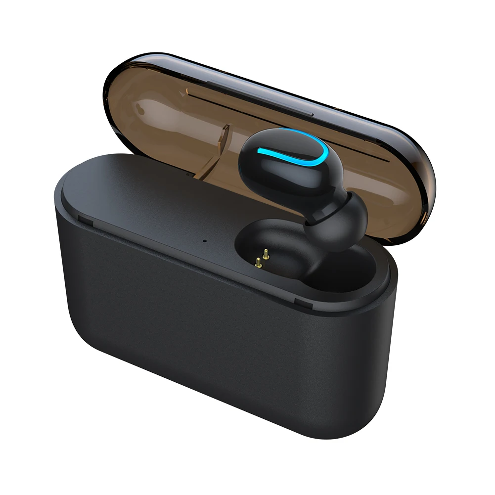 

Wireless Bluetooth 5.0 Headset Single Ear Headphone Music Earbuds Earphones Power Bank