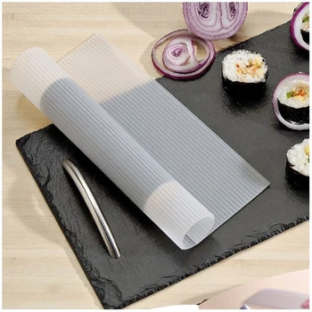 

30*35cm Silicone Sushi Rolls Sushi Tools Non-stick and Antibacterial Sushi Roll Maker Tools Kitchen Accessories M1602
