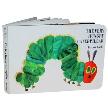 

English Funny Children English Card Board Book Eric Carle The Very Hungry Caterpillar with Holes Learning Toy Books for Kids