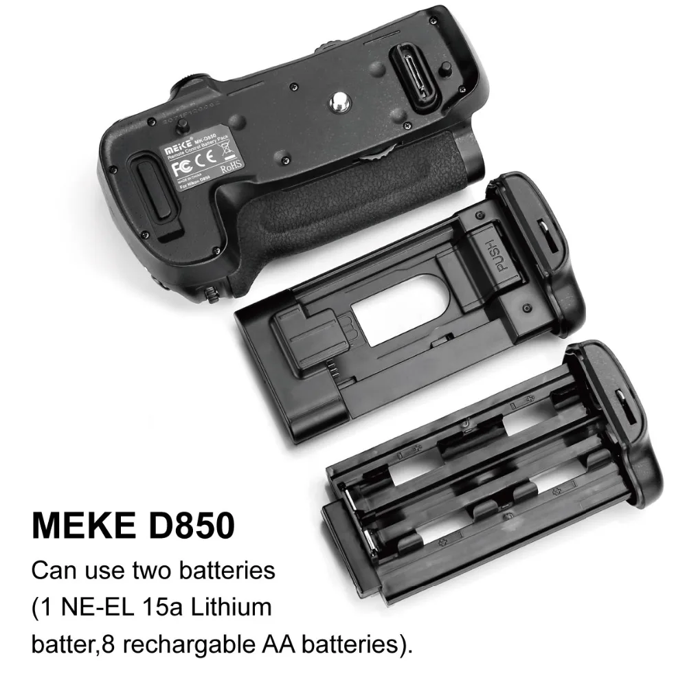 Meike Аккумуляторный блок питания для камер Nikon D850 с вертикальной съемкой