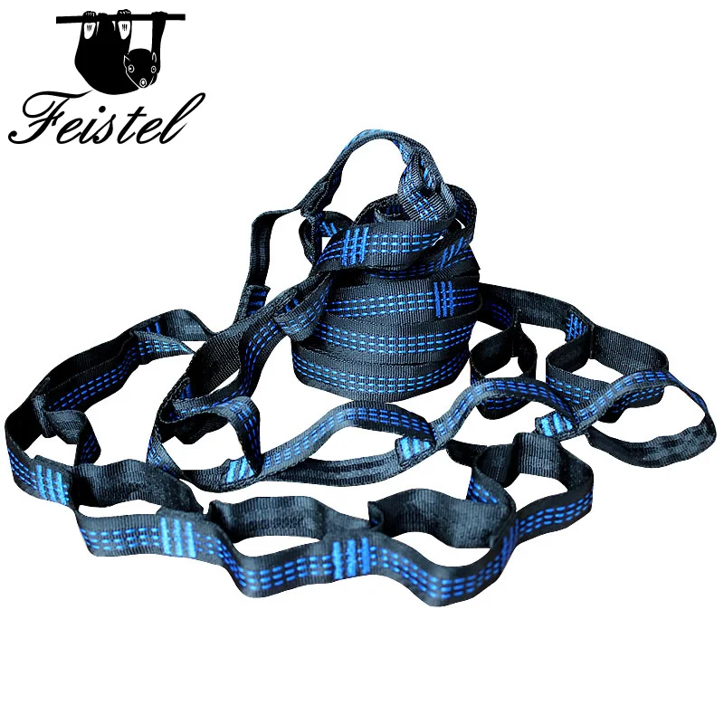 2 pcs Camping Hammock Straps Suspension System Extension Loop bing