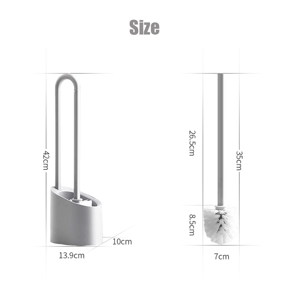 GESEW туалетная щетка портативный инструмент для чистки креативный черный и белый двухцветные аксессуары для ванной комнаты Бытовая щетка для чистки