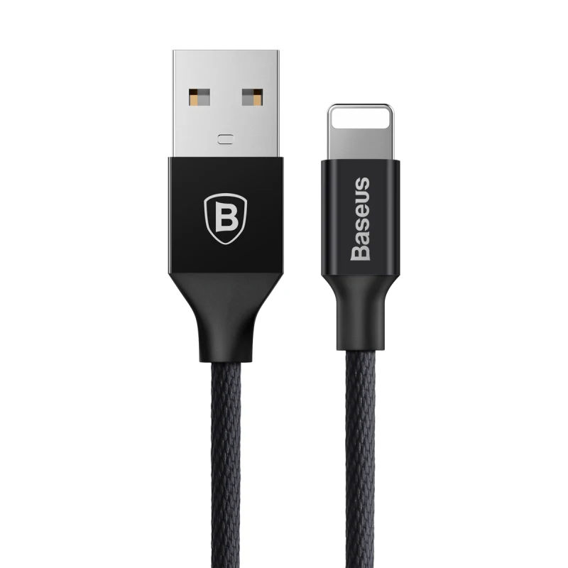 Usb-кабель Baseus для iPhone X, 8, 7 Plus, кабель для быстрой зарядки, usb-кабель для мобильного телефона, кабель для передачи данных для iPhone 5, 6, 6 S, iPad, usb-кабель для зарядного устройства - Цвет: Black USB Cable