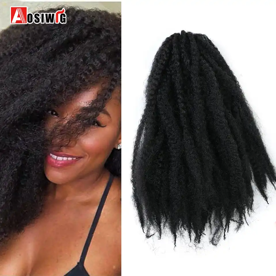 Afro Kinky Kanekalon Braids Hairstyle 20 Inch 1pcs Lot Synthetic