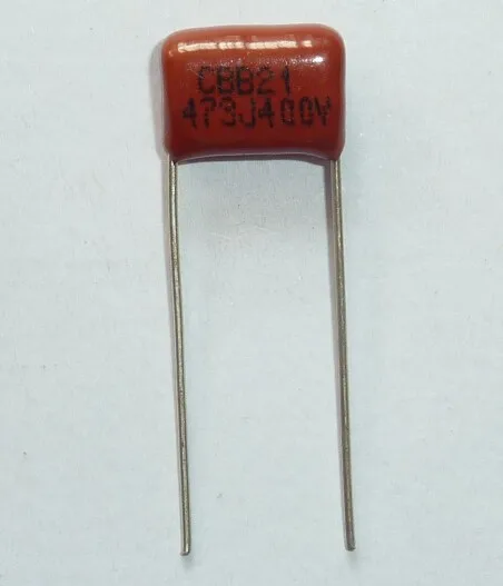 50PCS CBB21 473J 400V 0.047UF 47NF P10 Metallized Film Capacitor