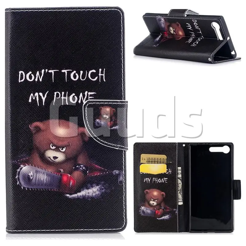 Chainsaw Bear Leather Wallet Case for Sony Xperia X1