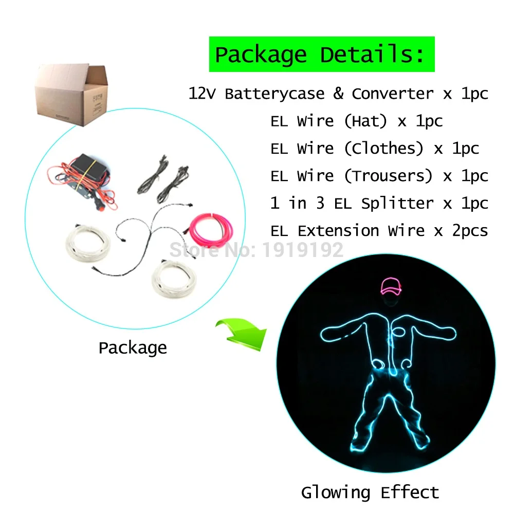 EL Wire костюмы модные EL/светодиодный DIY светящиеся костюмы светящиеся туфли светильник одежда светодиодный полосы одежда вечерние украшения - Цвет: Type-03