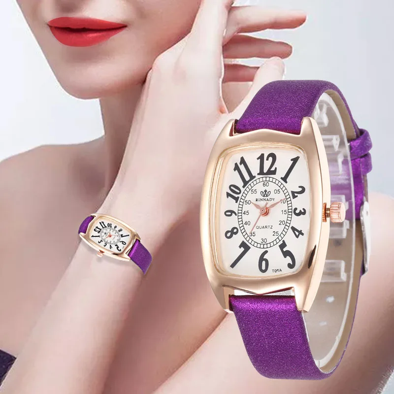 

WJ-8551 Top Brand Square Shape Women's Quartz Rose Gold Alloy Watches Leather Retro Dress Wrist Watch Reloj de las mujeres retro