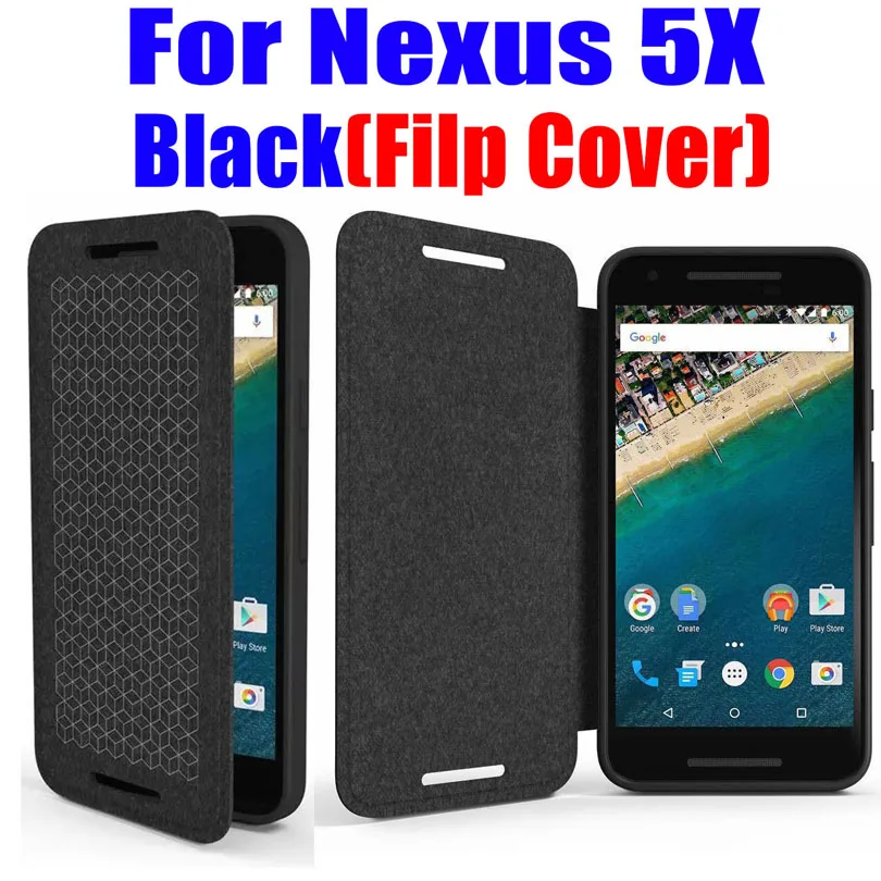 Чехол для GOOGLE NEXUS 5X, официальный, лучшее качество, смарт-чехол, силиконовый, ТПУ, кожаный, флип-чехол для LG NEXUS 5X+ пленка для экрана L5X4 - Цвет: Flip Cover