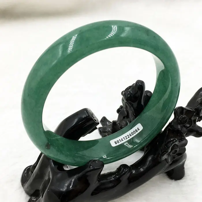 

63mm Certified Grade A Natural Aventurine Emerald Green Jade Bracelet Bangle 084