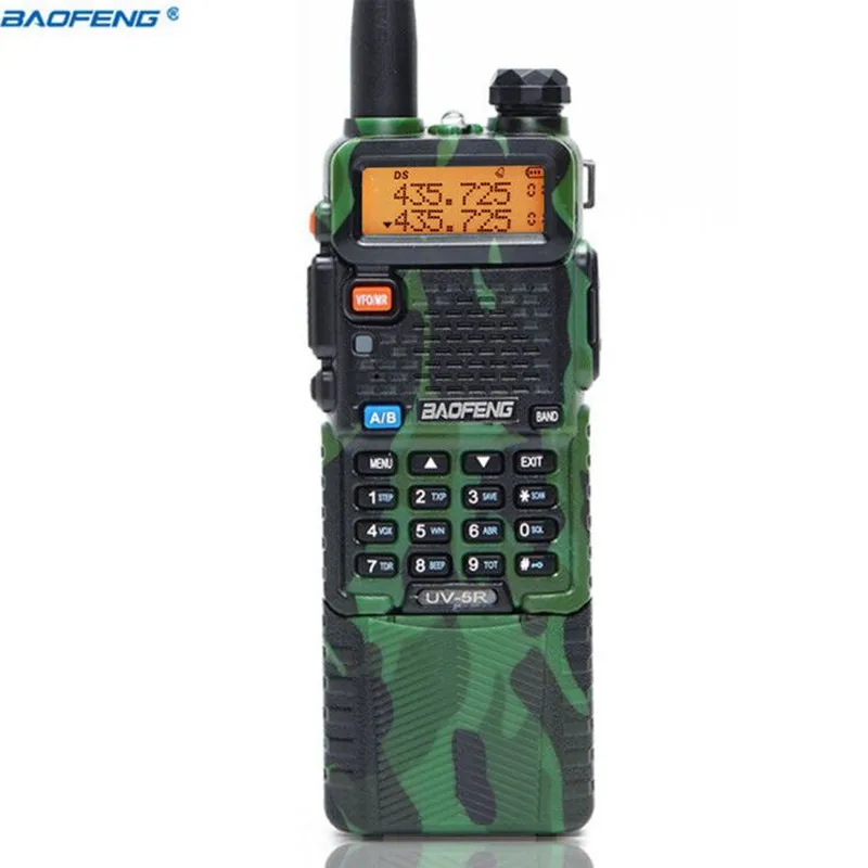BaoFeng UV-5R 5 Вт 3800 мАч длинный литий-ионный аккумулятор двухдиапазонный 136-174 и 400-520 МГц Ham CB двухстороннее Радио рация передатчик UV5R - Цвет: camo