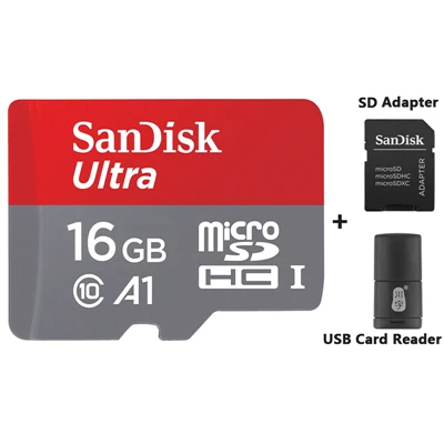 Двойной флеш-накопитель SanDisk Ultra картой Micro SD объемом 16 Гб оперативной памяти, 32 Гб встроенной памяти, microSDHC 64 Гб 128 ГБ microSDXC UHS-I слот для карт памяти 98 МБ/с. TF карта для смартфона - Емкость: 16GB and Sets