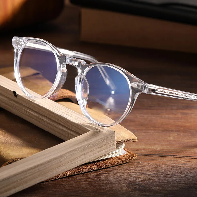 Gregory peck OV5186 винтажные брендовые оптические очки, оправа для очков, очки для чтения, женские и мужские прозрачные оправы для очков - Цвет оправы: Clear(size45)