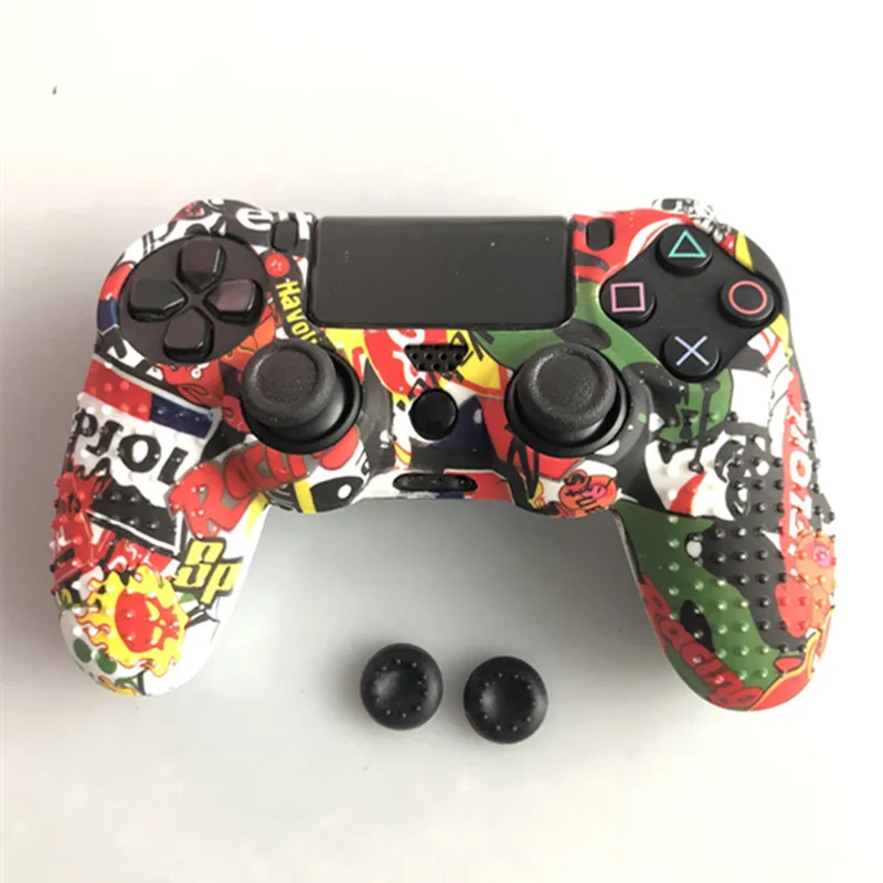 Type 14 PS4 контроллер точки Декаль силиконовый гель защитный рукав кожа ручки чехол крышки для Playstation 4 PS4 Pro Slim аксессуары - Цвет: Type 14