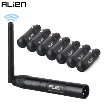 ALIEN 2.4G ISM Wireless DMX 512 Dfi Controller XLR Receiver Transmitter For Disco DJ Party Bar Stage PAR Moving Head Laser Light free shipping 2016 rechargeable 2 4g ism wireless dmx512 xlr receiver unit led lighting for stage par party light