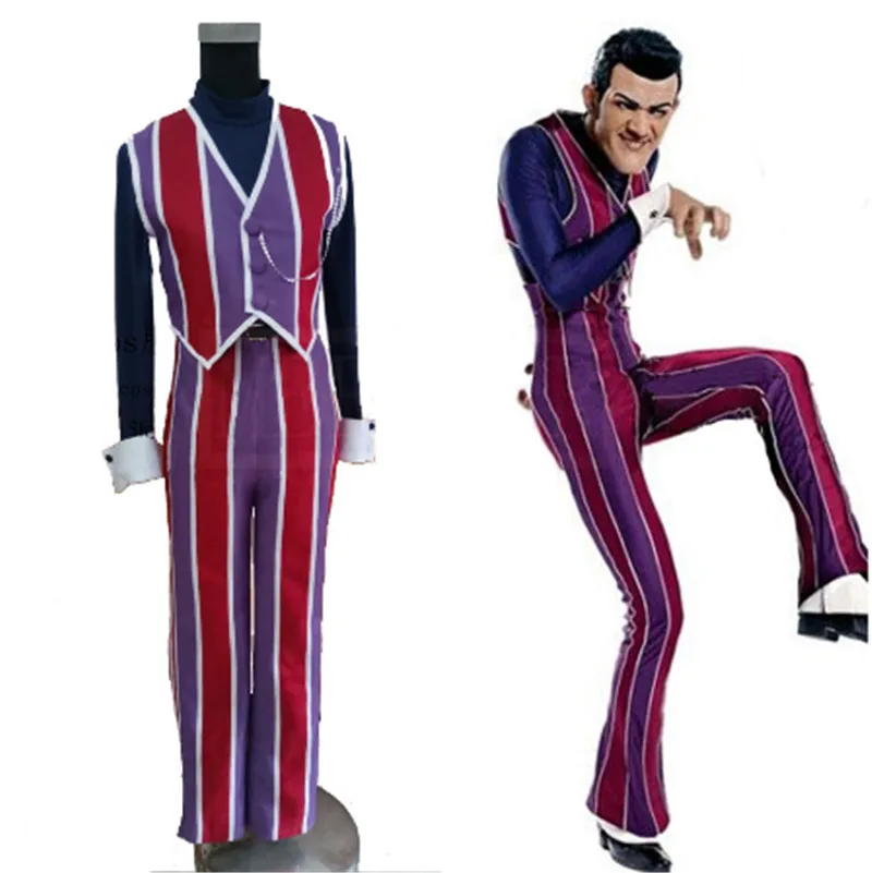 LazyTown Robbie Rotten косплей для взрослых KJHY жилет брюки рубашка костюм полный комплект Косплей Костюм