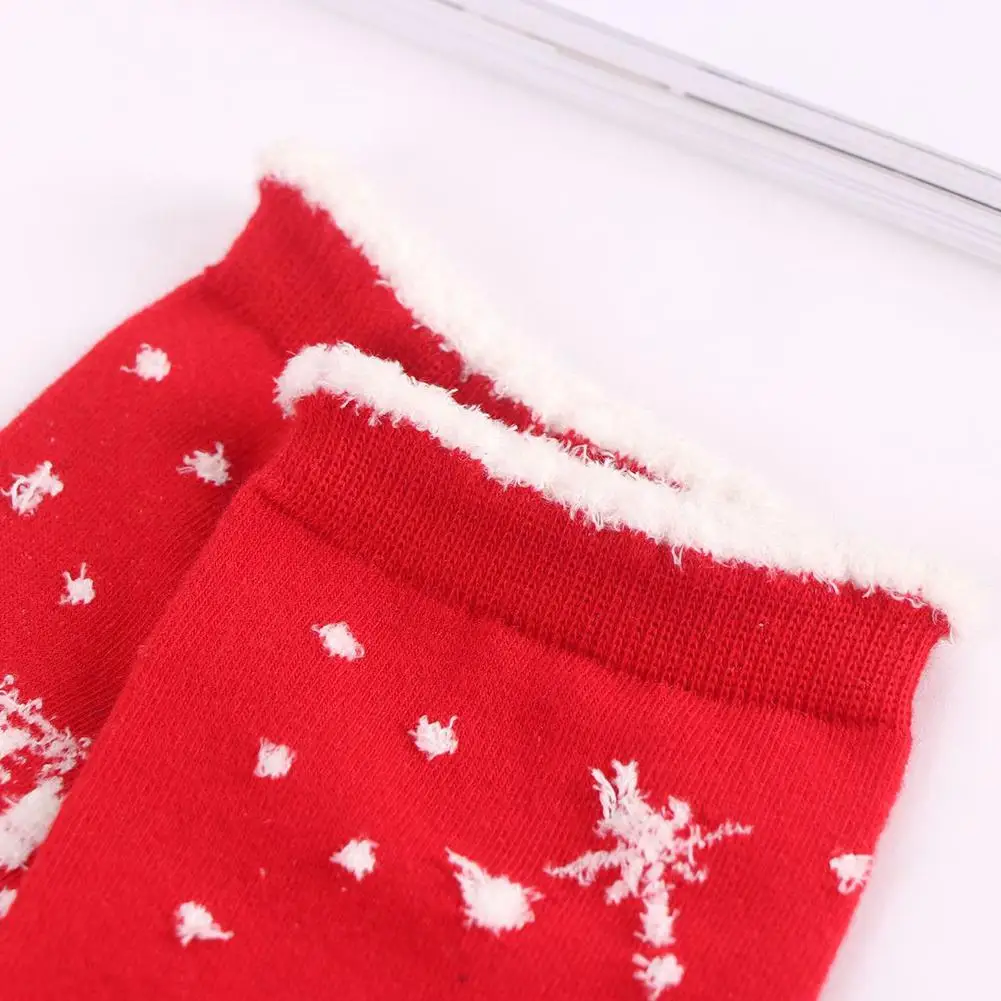 MISSKY 3 пар/компл. женские рождественские хлопковые носки до середины икры Рождественские снежинки Санта носки для дам