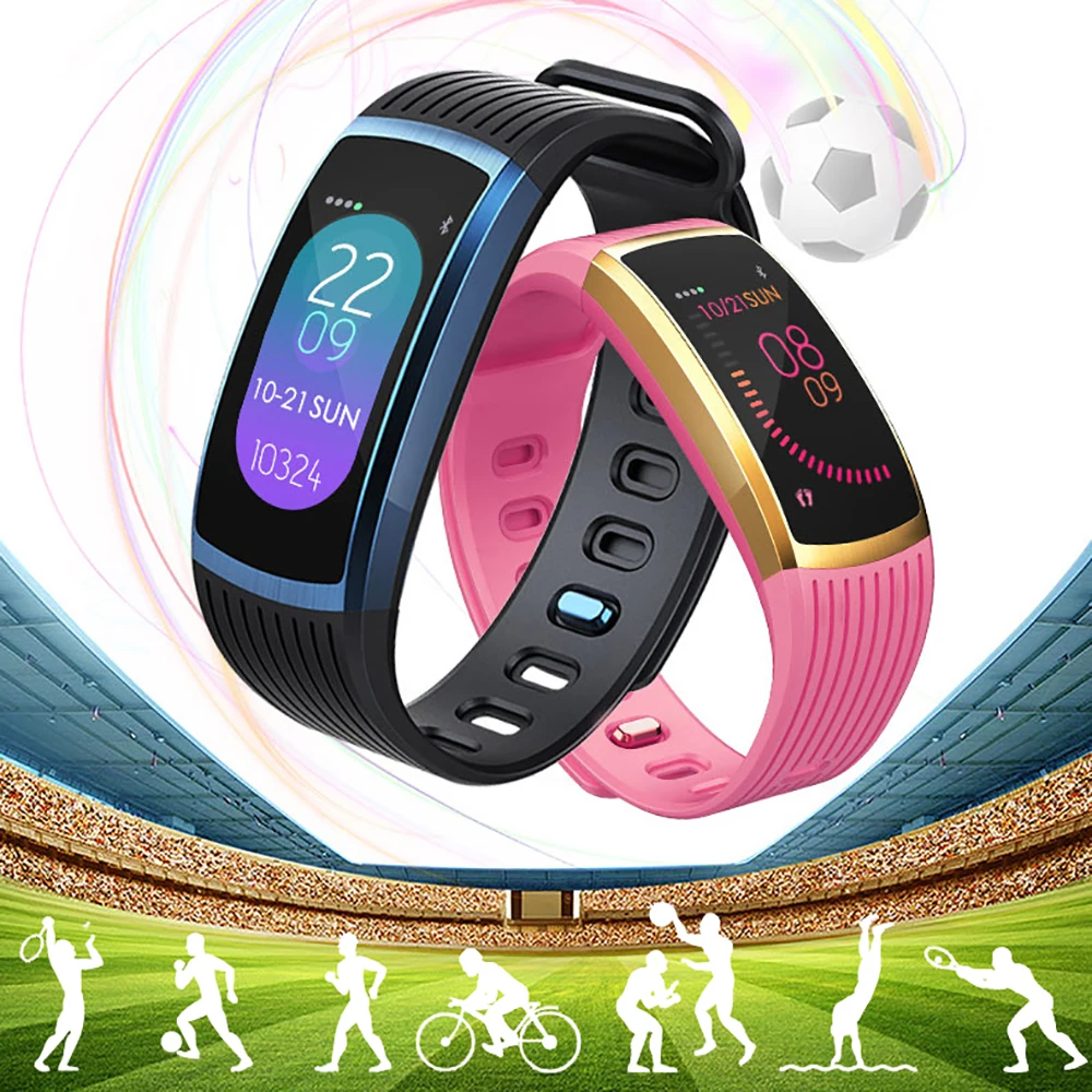 A18 умный Браслет фитнес браслет MiBand большой частота сердечных сокращений GPS OLED