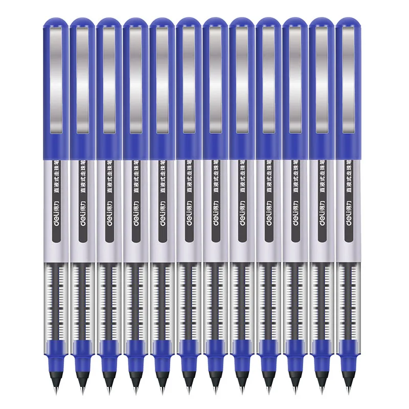 

Deli Direct 3 Pieces Large Liquid Ballpoint Pen Tungsten Steel Ball Pen Office Stationery Student Black Pen 0.5mm Gel Pen