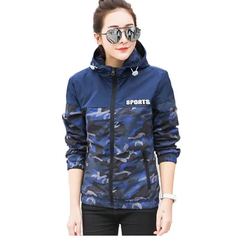 

Aidiemeng Jacket Women Windbreaker Nice Autumn Fashion Camouflage Women Basic Jacket Coat Hooded Female Casual Thin Coat Outwear