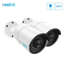 Reolink Камеры Видеонаблюдения слот для SD-карт PoE 5MP IP Камера Пуля Уличный Внутренний CCTV ONVIF Инфракрасный Кам RLC-410-2(2 штуки