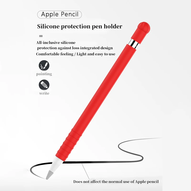 Цветной мягкий силиконовый Совместимый Чехол Для Apple Pencil, чехол для iPad Touch, стилус, защитный чехол для iPad Pro