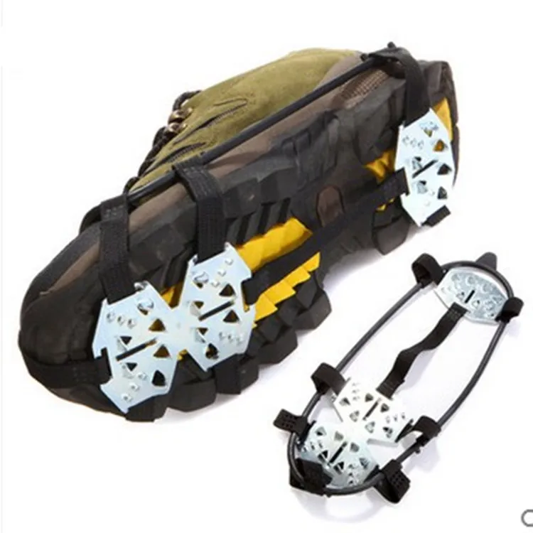 Outdoor slip 18 tooth portable lightweight crampons snow shoes ice
