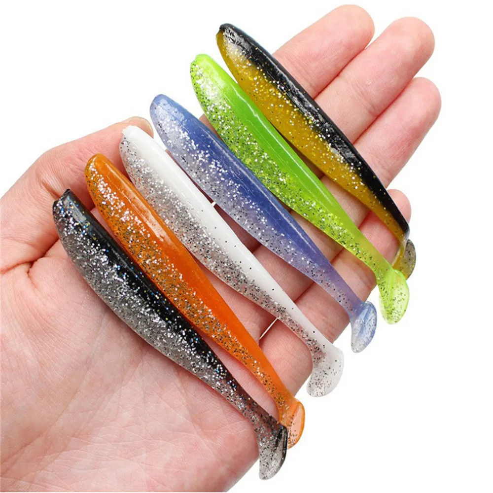 6PCS/Lot 9cm 3.5g Wobblers Fishing Lures Easy Shiner Jig Swimbait Silicone Soft Lure Artificial Double Color Bait For Bass Carp