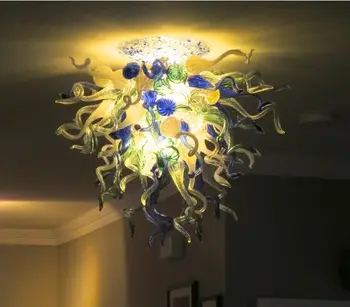

Brilliant Lamp Multicolor High Quality Handmade LED Blown Glass Chandeliers Flush Mounted chihuly chandelier lighting