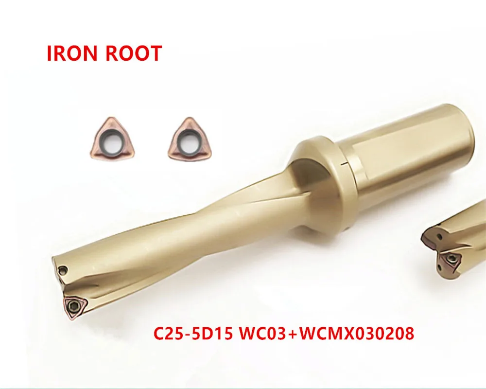 Индексируемая дрель New1P C25-5D15 WC03 U drill + 2P WCMX030208-FZ 6115 | Инструменты
