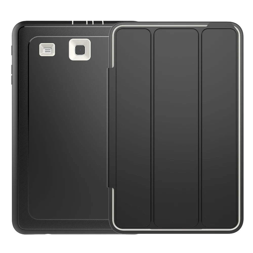 Kemile для Sansung Tab E T560 3 проверки дети силиконовый чехол Hard Shell услуга Smart Auto сна чехол для Samsung Galaxy Tab E T560