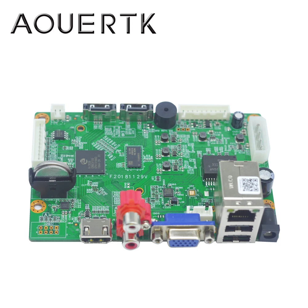 

AOUERTK 1080P/4K/5MP 32CH P2P H.265 NVR IP video Recorder CCTV NVR Main Board ONVIF HI3536 chip 2 SATA Surveillance network NVR