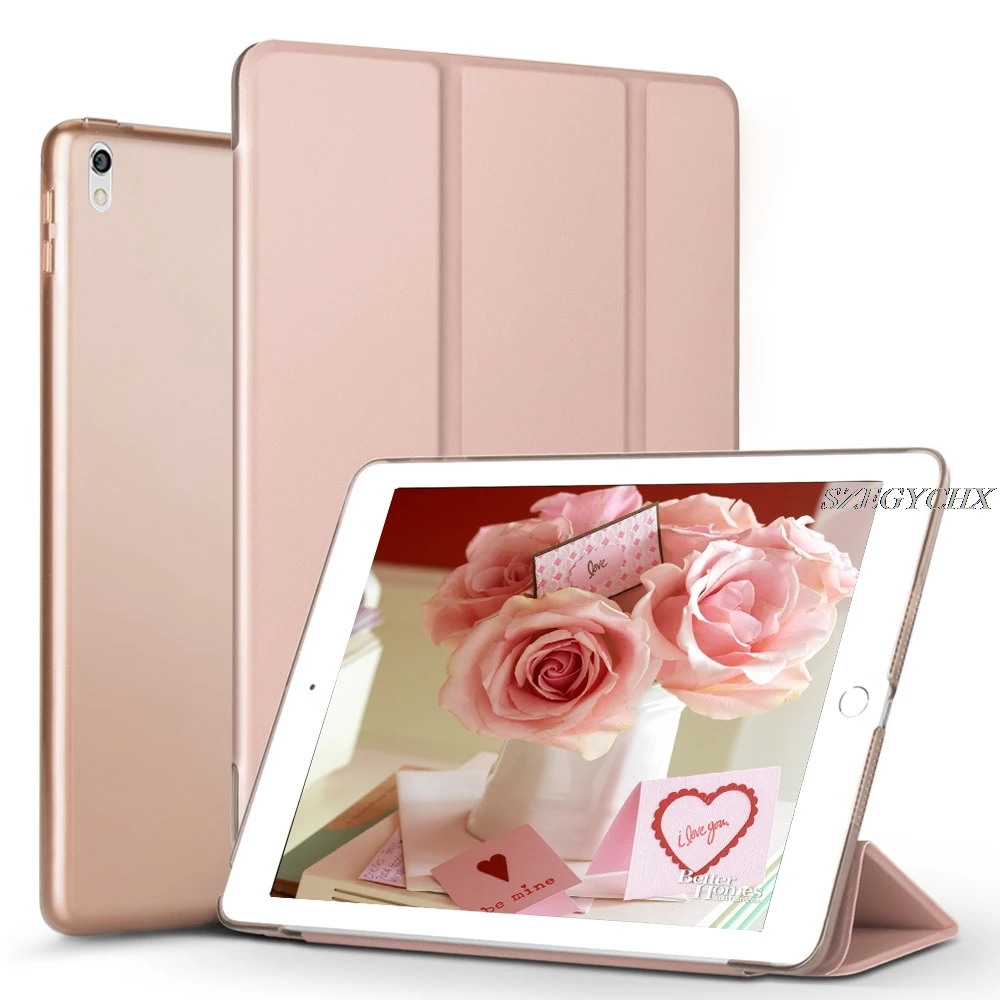 Для iPad Air 10,5 A2123 A2152 A2153 A2154 Чехол для iPad Pro 10,5 A1701 A1709 из искусственной кожи Smart Cover магнит автовключение - Цвет: Rose Gold