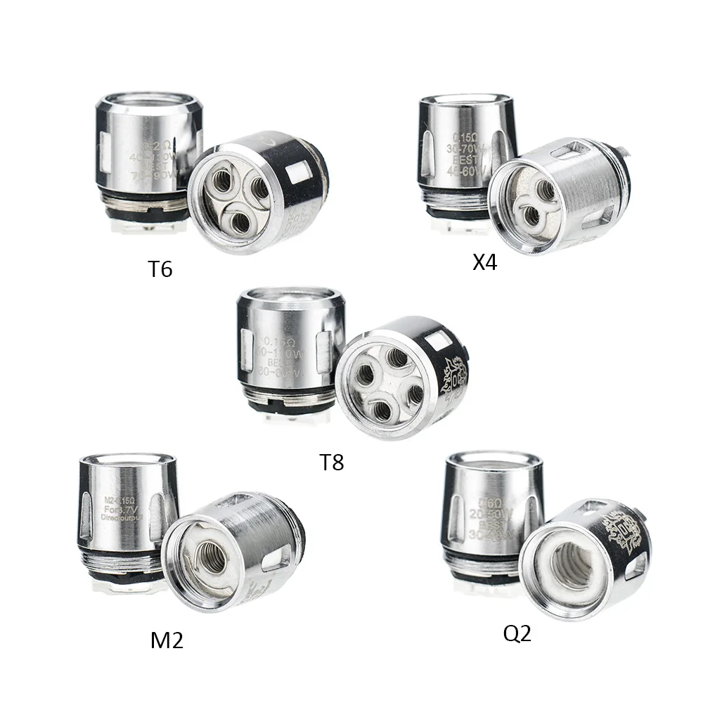 

5pcs/pack Electronic Cigarette Atomizer Cores V8 Baby Coil X4/T6/T8/M2/Q2 Replacement Coil Head For V8 Baby/Big Baby Tank