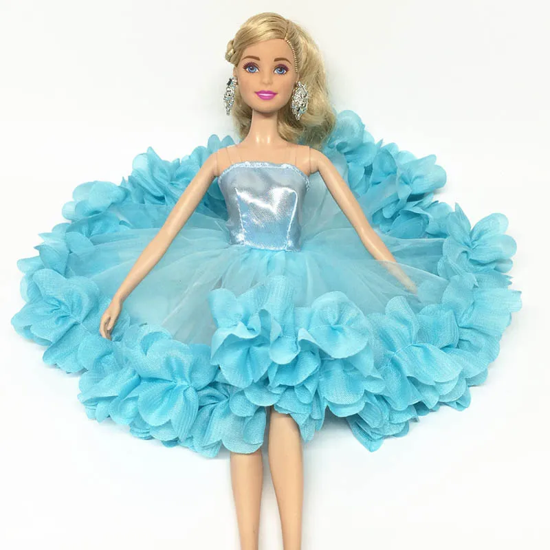 6 шт./лот платье куклы с открытыми плечами Одежда для куклы Барби цельный Платья для вечеринок для 1/6 BJD Аксессуары для кукол DIY Дети игрушка