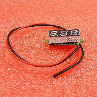 

0.28" DC Digital Voltmeter Panel Mount Green LED Voltage Volt meter 2.50~30V