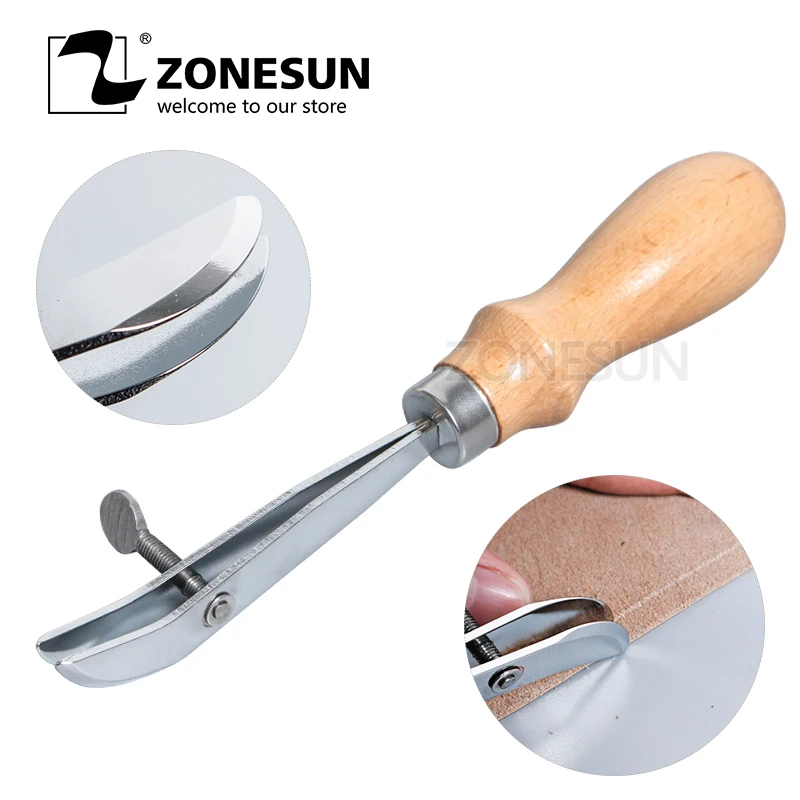

ZONESUN Adjustable Edge Creaser Edge Crafts Leather DIY Handcrafted Work Tool Leather Edge Line Press Spacing Margin