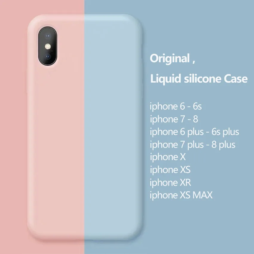 Официальный оригинальный силиконовый чехол для iphone X XS Роскошный Apple iPhone Max XR 6 S 7 8