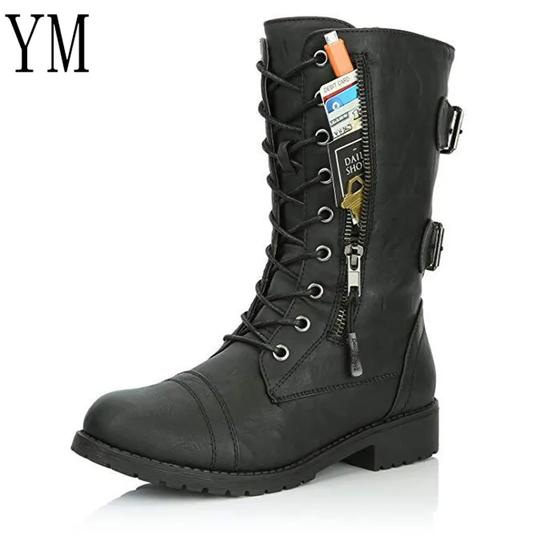 Cena Buty damskie wiązane buty kobieta 2018 zima jesień prawdziwej skóry Martin buty wiązane buty jazda konna, buty jeździeckie Zip