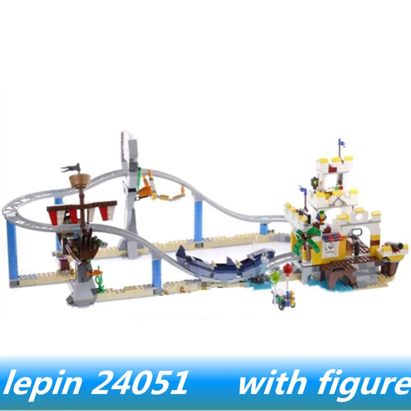 

Lepin 24051 lepin Creative Pirate Roller Coaster 3 in 1 set Building Blocks bricks Toys for child gift for boy girl christmas