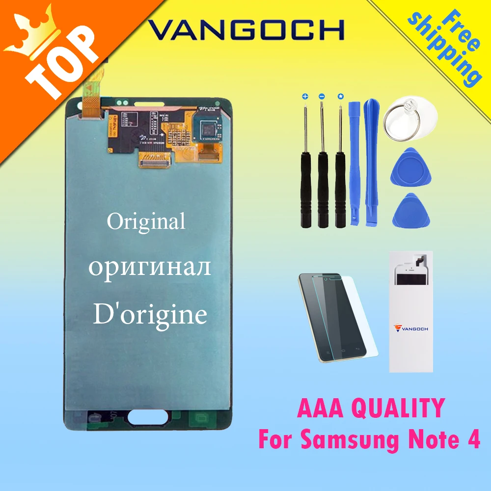 

Wholesale 100% Original test good working for Samsung Galaxy Note 4 lcd N9100 n910f n910p n910c n910 LCD Digitizer