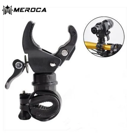 Cheap 2016 Hot sale Omnipotent Plastic Latest Bike Bicycle LED Flashlight Torch Bracket Mount Holder Front Light Clip clamp 0