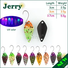 Jerry 2.5g 3.5g 5g small micro fishing spoons trout spoon lures fishing spinner bait two-side color