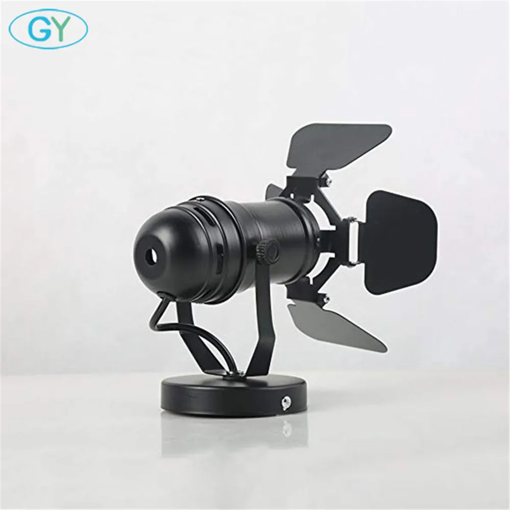 Industrial antique barndoor light europe style black barn door wall lights for restaurant store, loft adjustable stage bar lamp