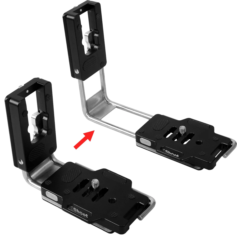 Universal Adjustable Vertical Quick Release Plate Camera Bracket Grip