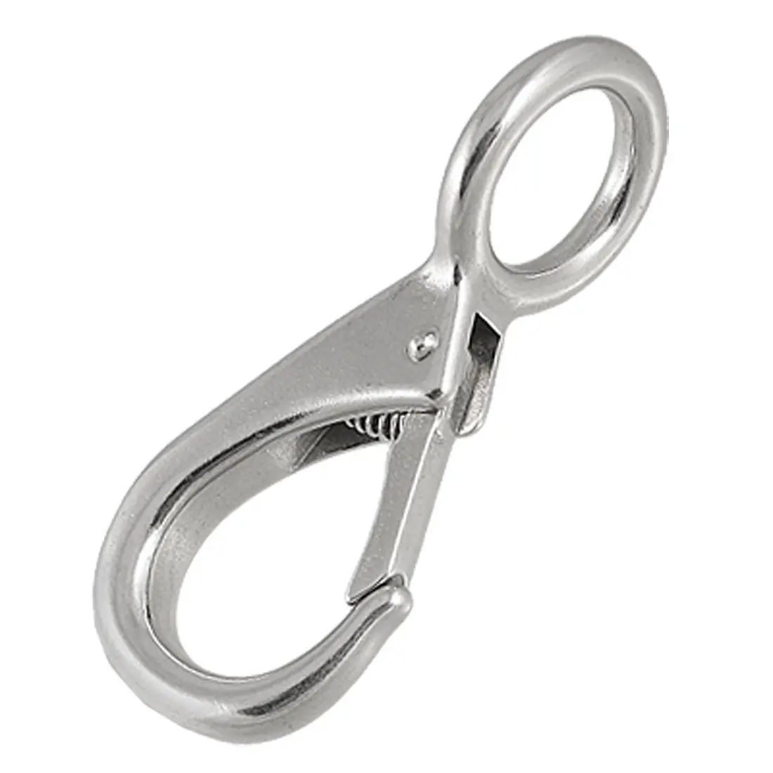 Size 2 Stainless Steel Spring Loaded Fixed Eye Boat Clip Hookin Hooks from Home Improvement on