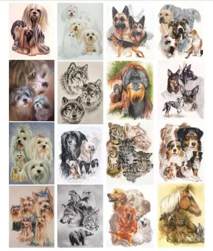 

5d Diy, Diamond Painting Cross Stitch, Diamond Mosaic, Needlework, Crafts, Full Diamond Embroidery, Animal, Dog, Painting, home