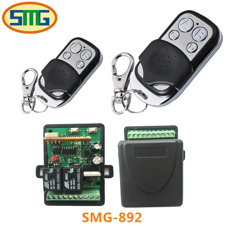 

1pcs RF 433mhz Remote Control Switch Wireless Garage Door Controller Remoto Presenter DC 12 to 24V Receiver free shipping