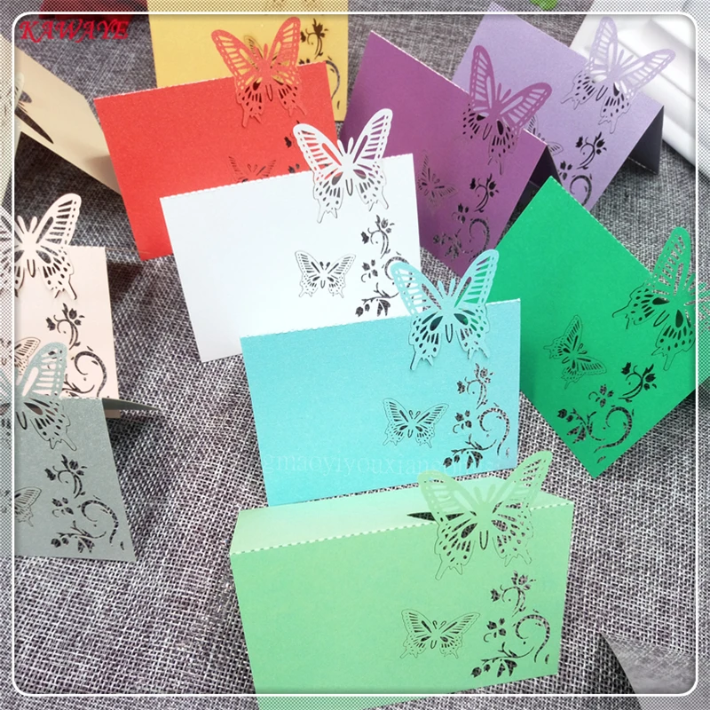 100pc celebration name table place card personality laser